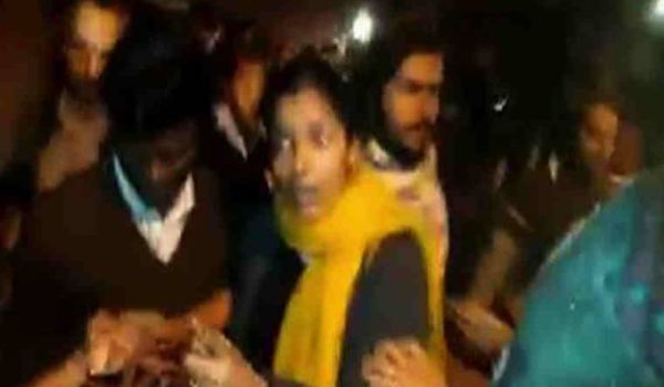 JNU row : bjp says student language just like terrorist