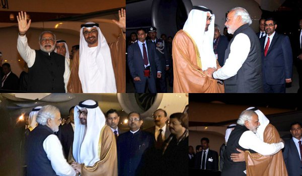 Modi breaks protocol to personally receive abu dhabi crown prince