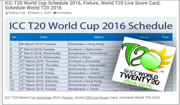 icc world t20 2016 schedule
