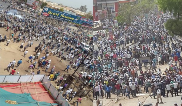 patidar andolan turns violent in gujarat, curfew in mehsana