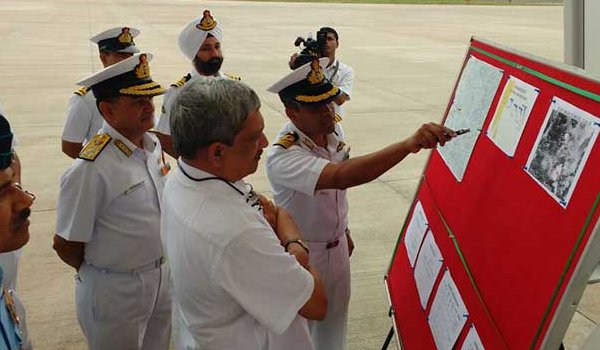 search for missing air force plane crosses 24 hours, Defence Minister Manohar Parrikar joins sortie