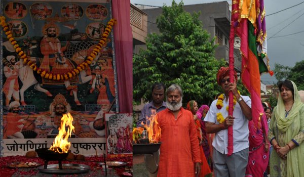 Bhandara launches by Joganiya dham pushkar for Ramdevra devotees