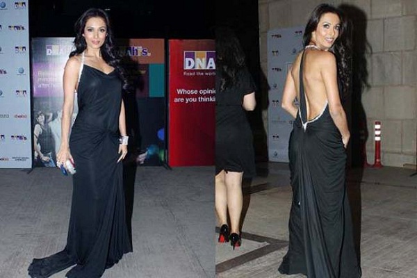 controversy photos malaika arora oozes oomph in this backless dress at a party